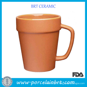 Simulation Flowerpots Ceramic Terra Cotta Mug